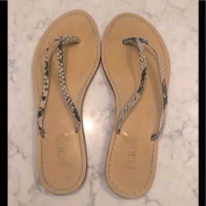 Jcrew size 7 faux snakeskin sandal